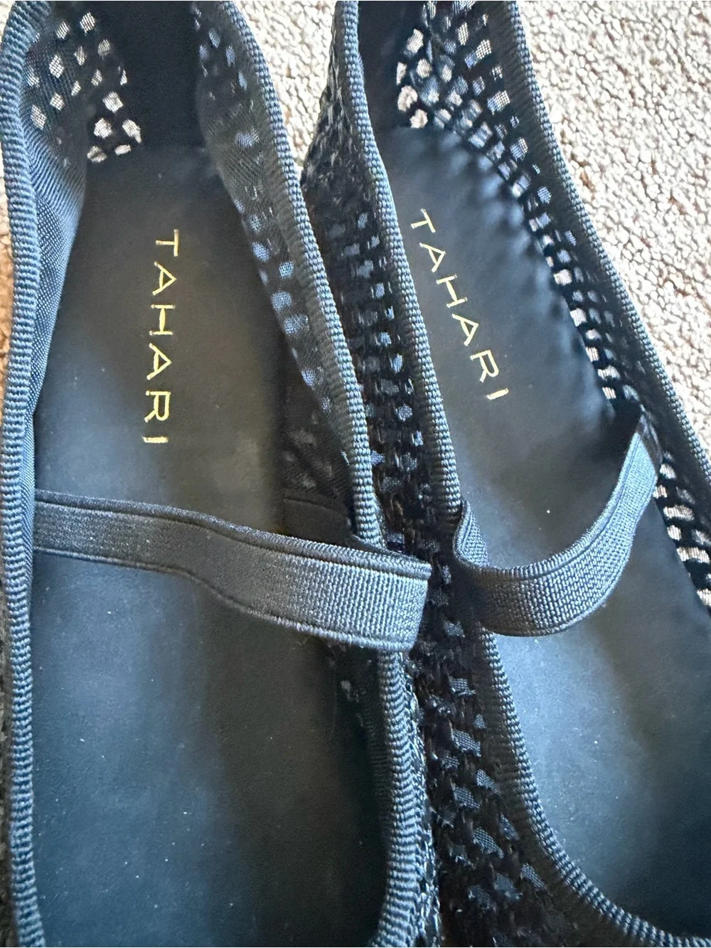Tahari Girls Black Woven Mary Jane Ballet Flats Youth Size 1 Bow Dress Shoes